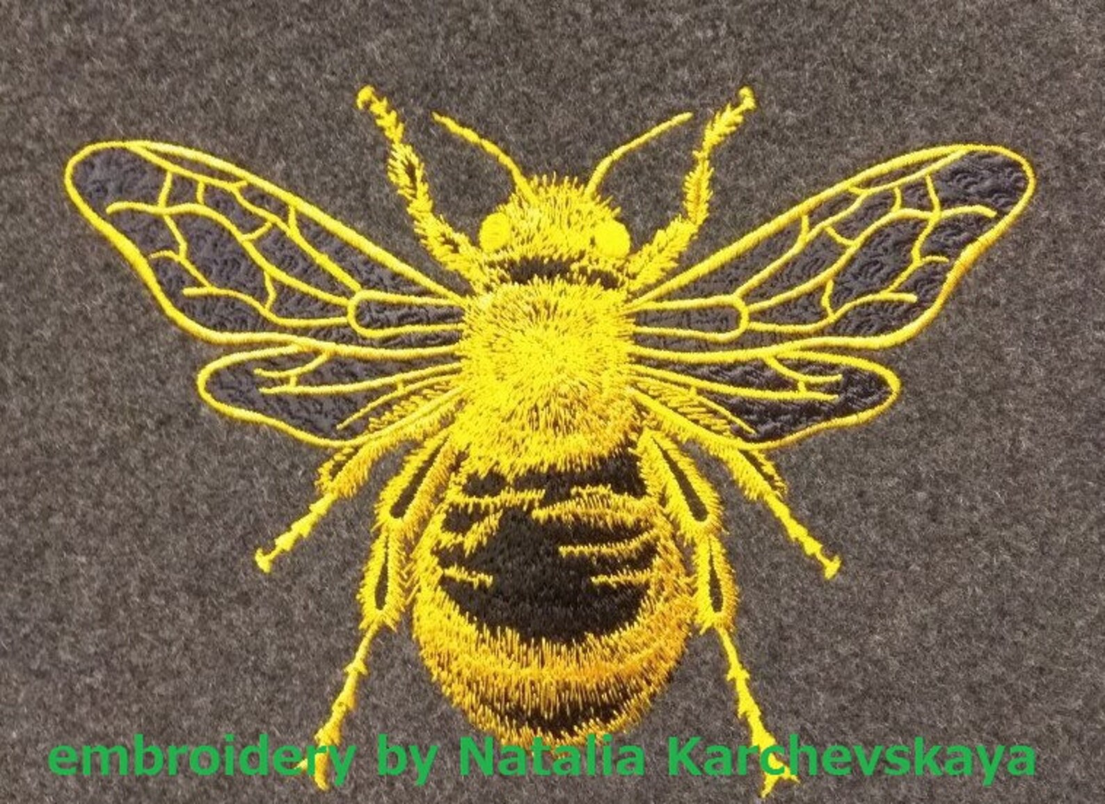 Realistic Fly Bumblebee Machine Embroidery Design Instantly Etsy