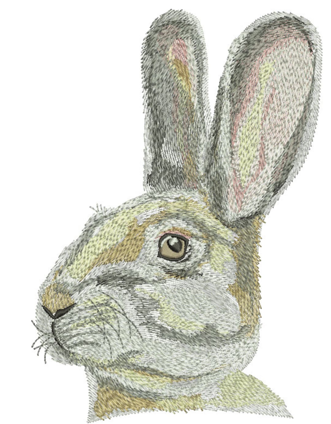 Rabbit Wild Hare Machine Embroidery Design Tested Etsy