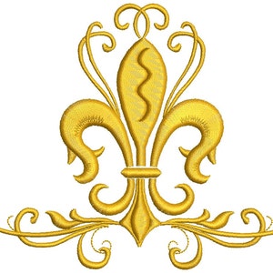 Diseños de bordado de flores de lis y patrones.