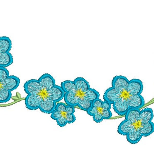 bouquet of forget-me-nots Machine Embroidery Design