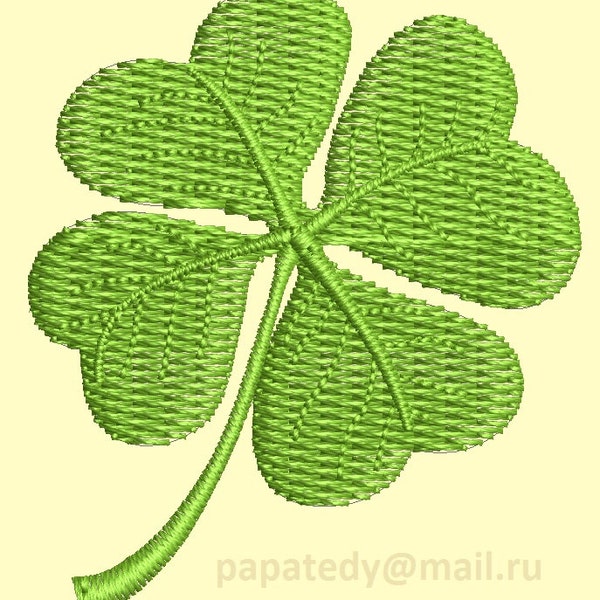 Cloverleaf Embroidery Design Good Luck INSTANT DOWNLOAD 3 sizes  - Machine Embroidery Design - tested