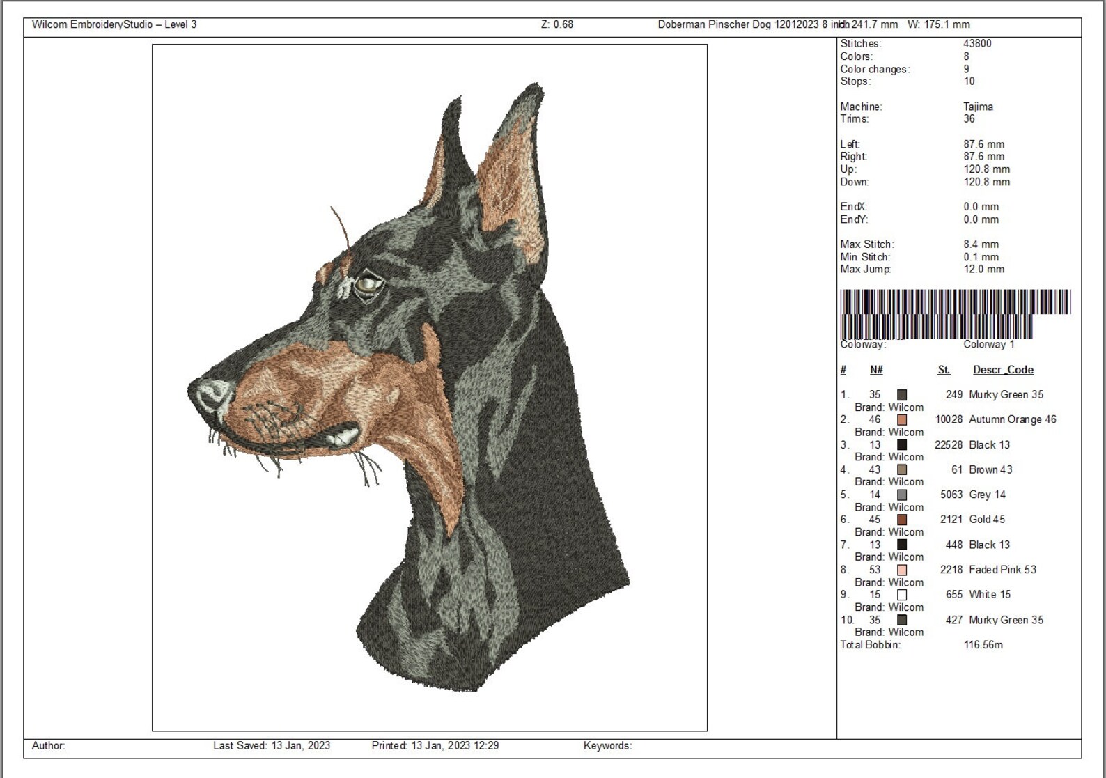 Doberman Pinscher Machine Embroidery Design - Etsy
