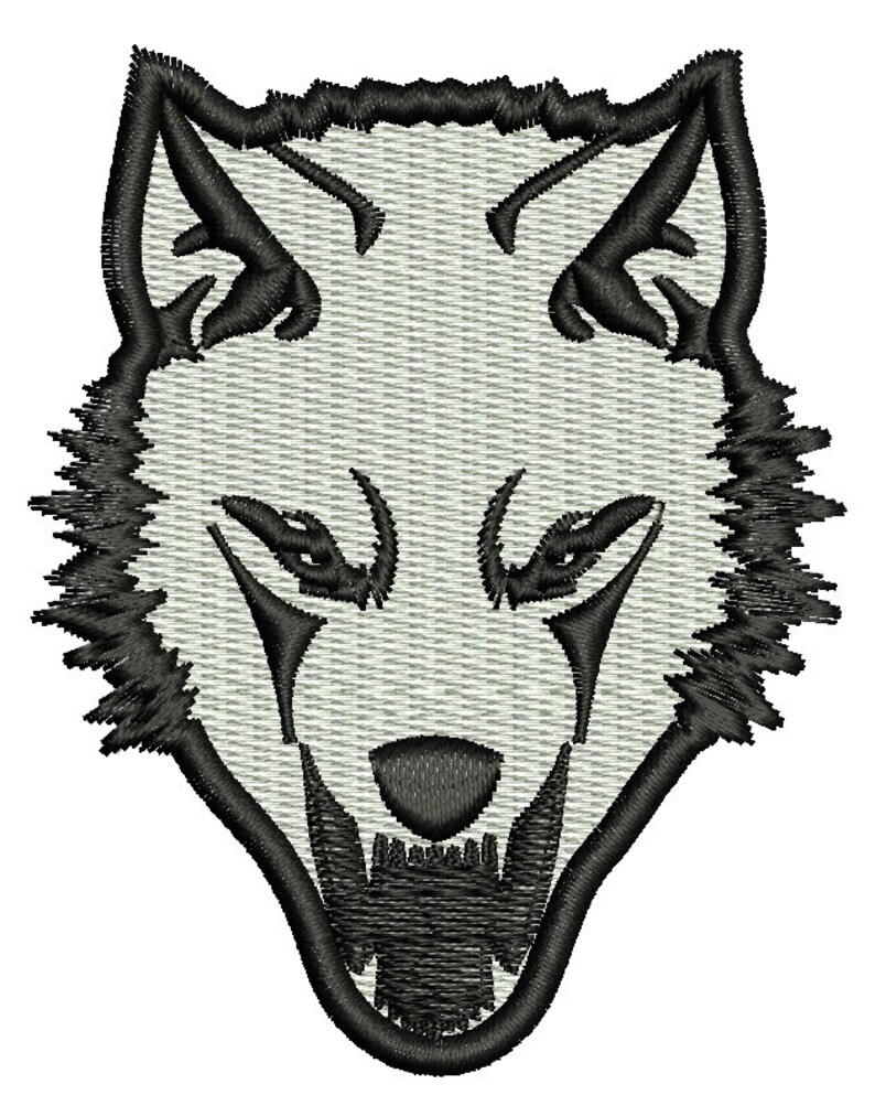 Wolf embroidery design machine embroidery design  etsy Wolf embroidery design machine embroidery design  etsy