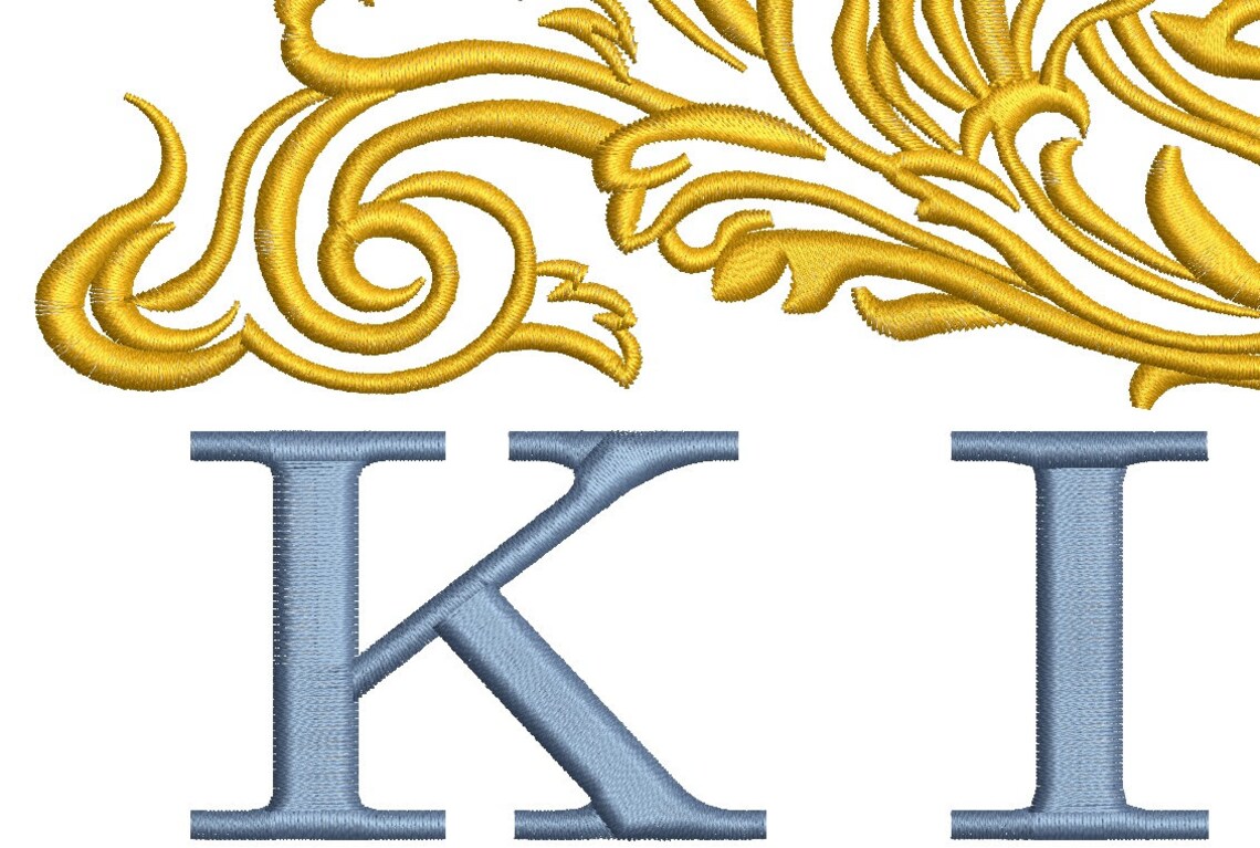 King Machine Embroidery Design Instantly Download Etsy