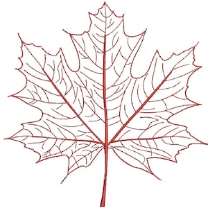 Motif de broderie Machine en feuille d'érable à sucre, ce n'est pas un patch. C'est un fichier numérique