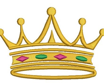 crown embroidery design -   three sizes