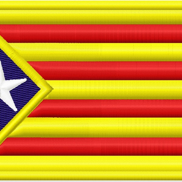 Flag of Catalonia A Machine Embroidery Design instantly download