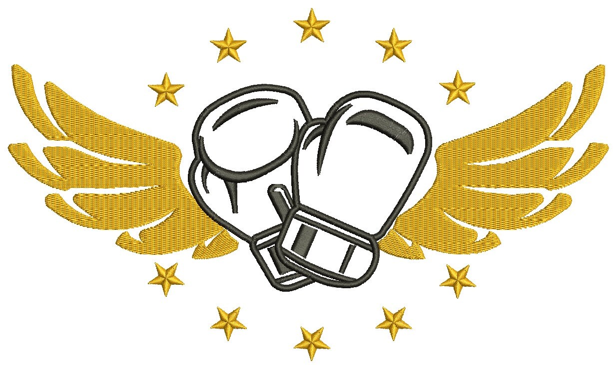 Boxing Gloves and Wings Machine Embroidery Design Etsy UK