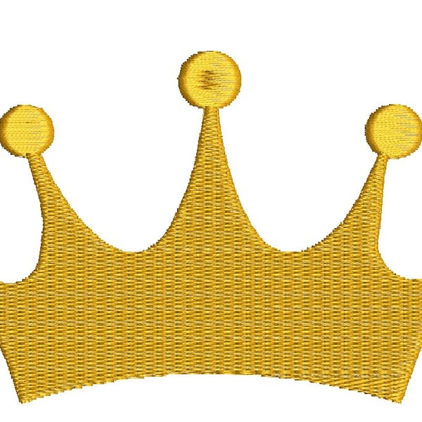 small simple crown embroidery design -   4 sizes - instantly download