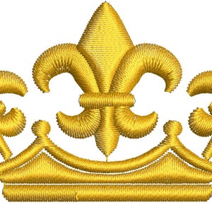 Gold Crown With Fleur De Lis and a Laurel Wreath With Stylized Leaves ...