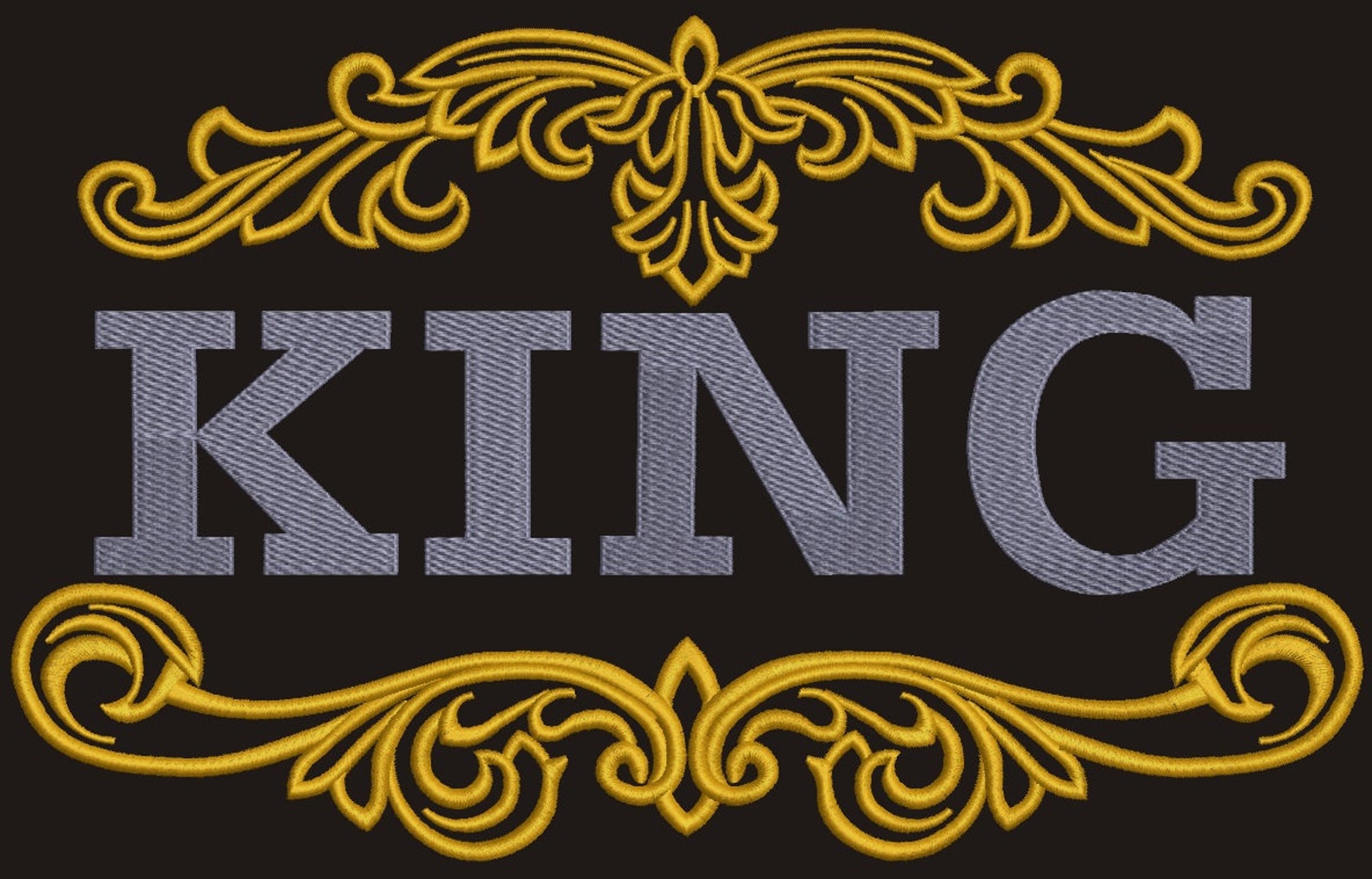 King Machine Embroidery Design Instantly Download Etsy