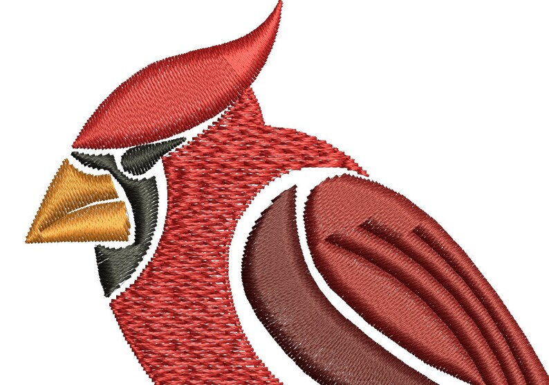 Cardinal bird machine embroidery design  etsy Cardinal bird machine embroidery design  etsy