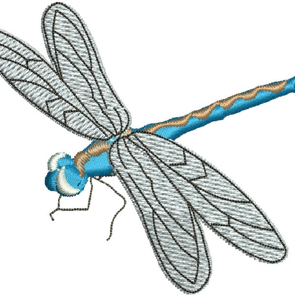 blu dragonfly Machine Embroidery Design