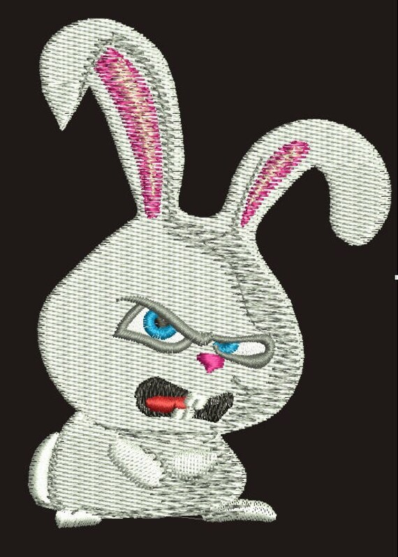 Angry Rabbit Machine Embroidery Design Etsy