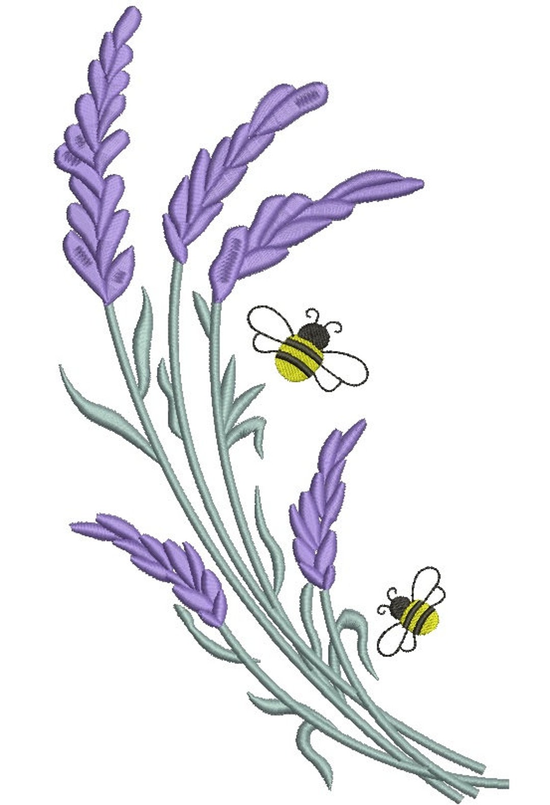 Lavender and Bees Machine Embroidery Design - Etsy Australia