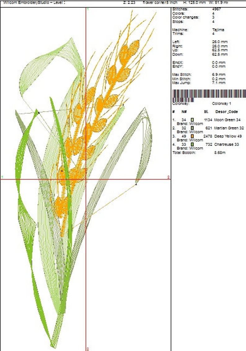 Rice bundle machine embroidery designs  etsy