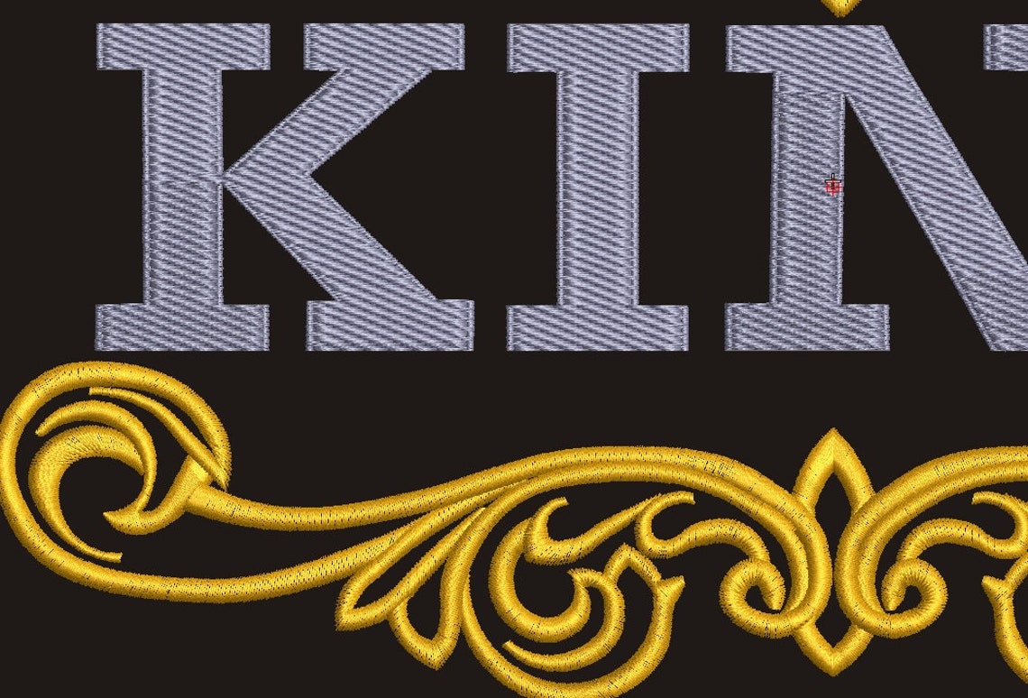 King Machine Embroidery Design Instantly Download Etsy