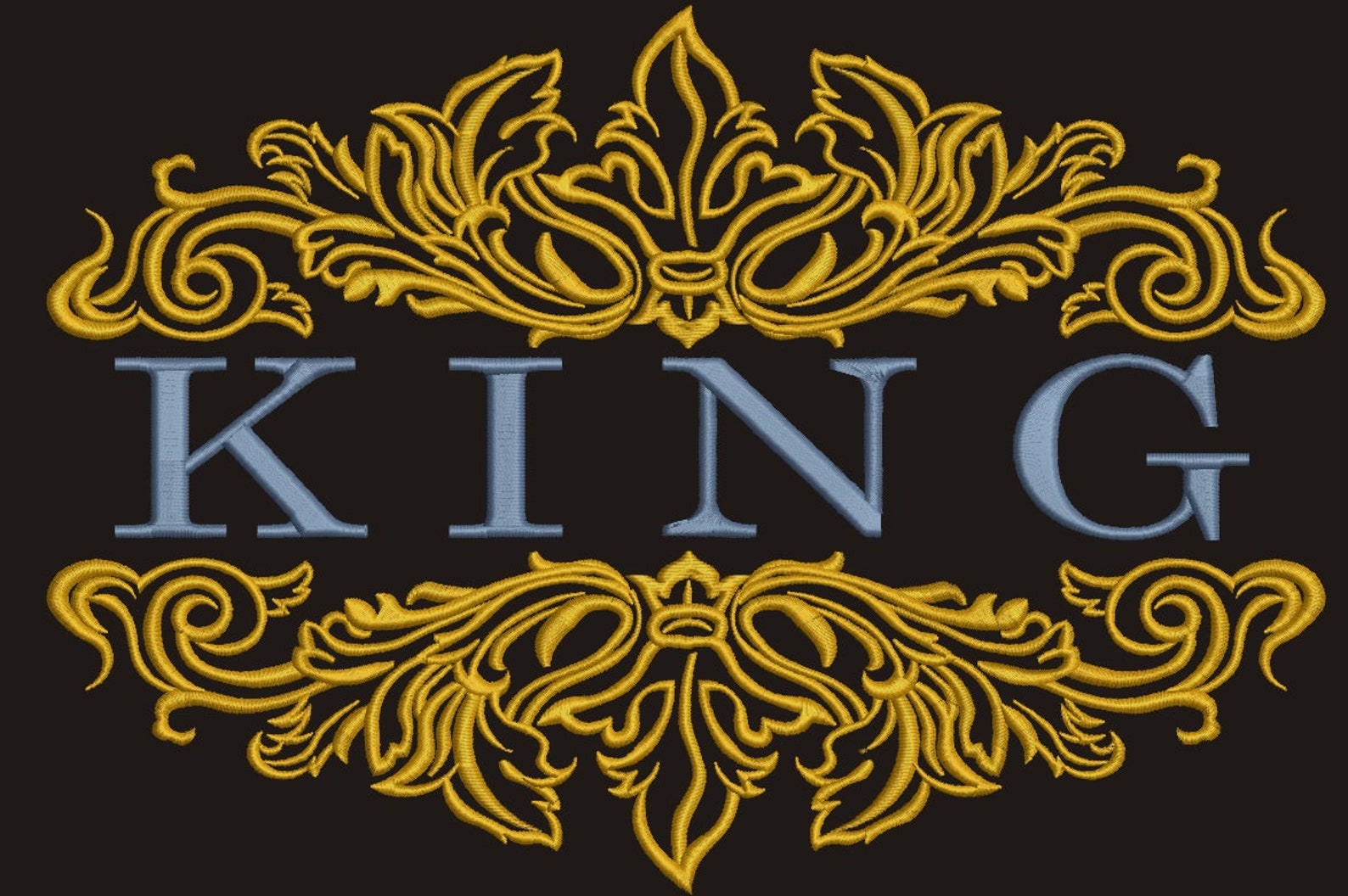 King Machine Embroidery Design Instantly Download Etsy