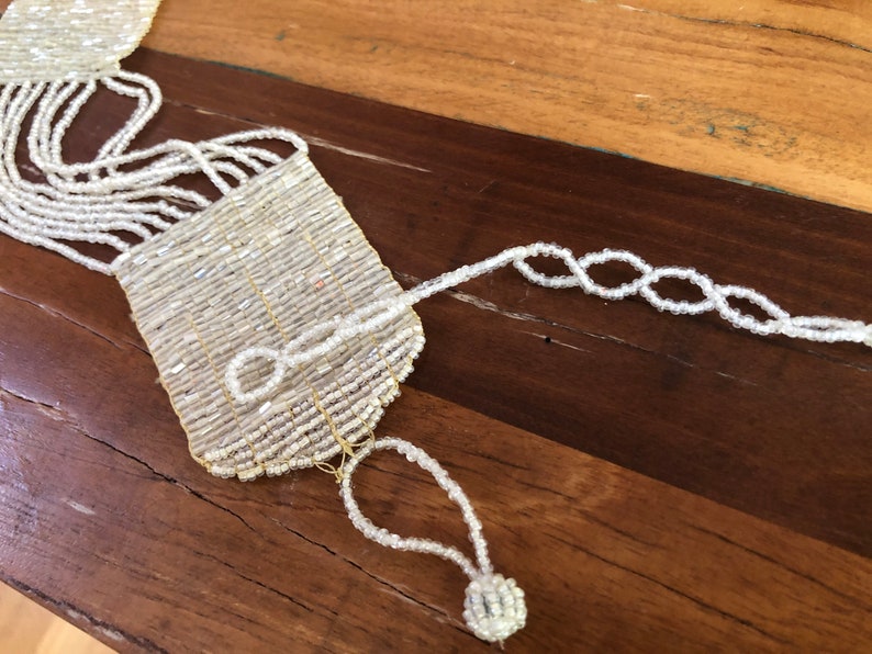 Vintage Iridescent Glass Bead Belt