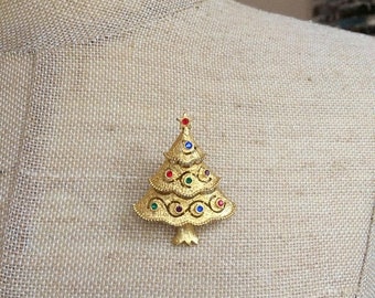 JJ Christmas Tree Brooch