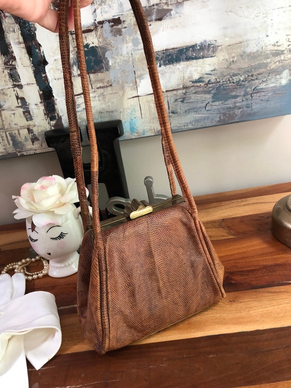 Vintage Lizard Skin Handbag