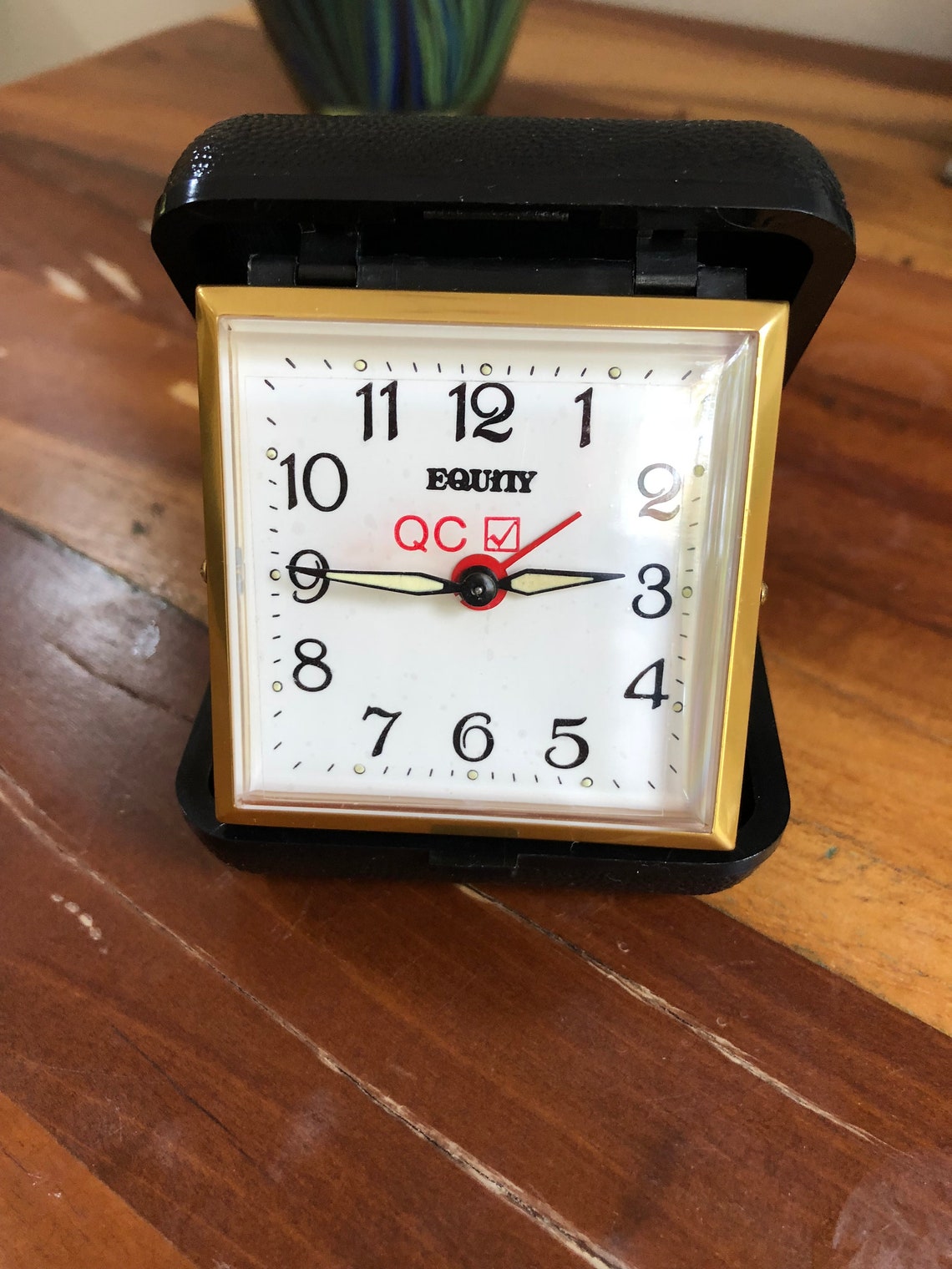 Clocks and Jewelry Bundle Equity Travel Clock Vintage Black Etsy