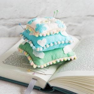 Wonderland Pin Cushion Stack PDF Sewing Pattern & Tutorial | DIY Felt Pin Cushion | Craft Room Decor and Gift Idea