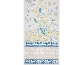 132 quot L Chinese Panel 100 Linen Print Fabric