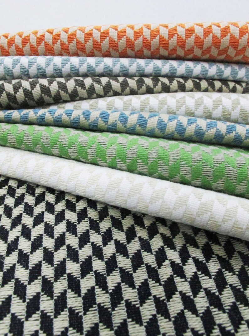 Rhombus Woven Cotton Linen Upholstery Fabric