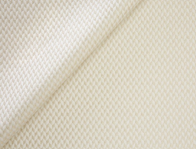 Rhombus Woven Cotton Linen Upholstery Fabric