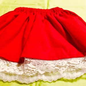 Baby Double Skirt with Lace Trim, Vibrant Colors