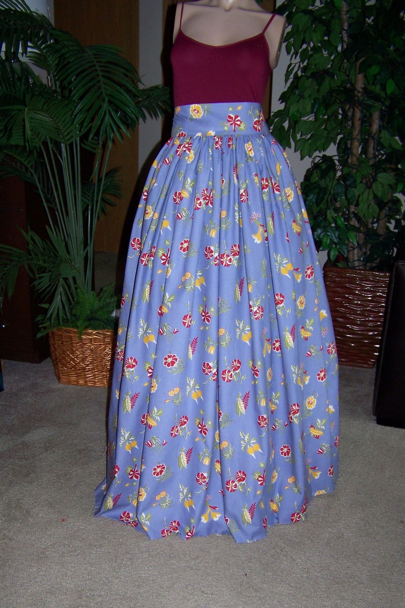 Wedding or Anywhere you want. Great for Parties Formal Wear bridal Shower BEAUTIFUL FLORAL COTTON Maxi Skirt For All Occasions