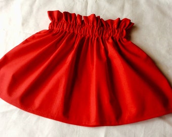 BEAUTIFUL Ruffled Top  KIDS SKIRT, Red ruffled top waistband Skirt. Pretty Skirt,  holiday skirt