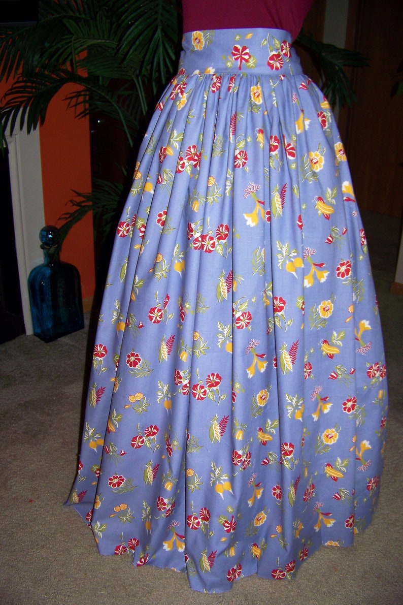 Wedding or Anywhere you want. Great for Parties Formal Wear bridal Shower BEAUTIFUL FLORAL COTTON Maxi Skirt For All Occasions