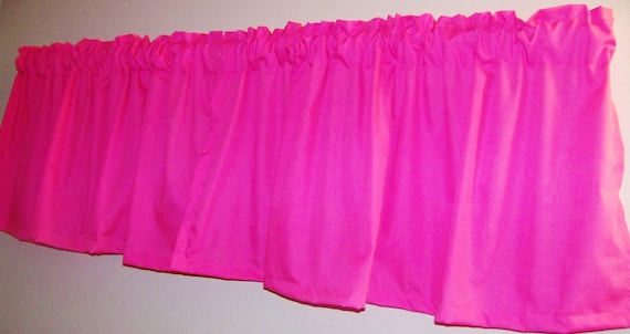 Hot Pink Valances Curtain Window Treatment Beautiful Etsy