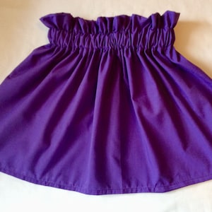 BEAUTIFUL Ruffled Top  KIDS SKIRT, Purple ruffled top waistband Skirt. Pretty Every day wear Skirt,  holiday skirt