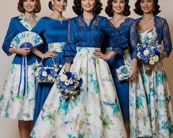 ROYAL FLORAL JACQUARD Rayon Full long Midi/Maxi Skirt.