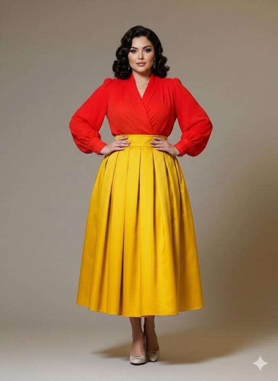 Satin Midi Ball Skirt – Custom Fit Formal Wedding Wear
