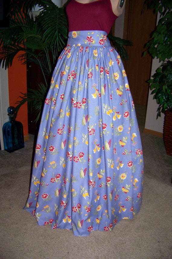 Wedding or Anywhere you want. Great for Parties Formal Wear bridal Shower BEAUTIFUL FLORAL COTTON Maxi Skirt For All Occasions