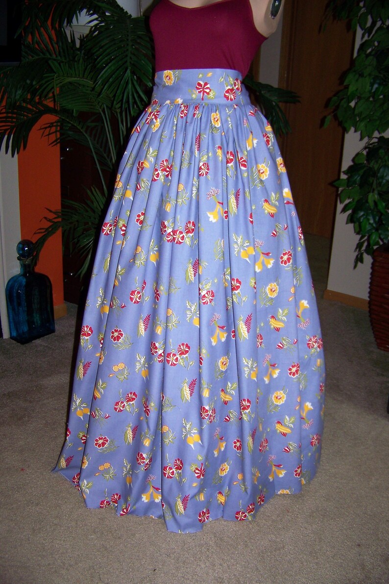 Wedding or Anywhere you want. Great for Parties Formal Wear bridal Shower BEAUTIFUL FLORAL COTTON Maxi Skirt For All Occasions