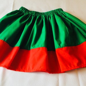 Christmas skirts. PRETTY KIDS SKIRT, Red and green skirt Red skirt Little kids Skirt,Great Gift Idea, Pretty Little Skirt, image 1