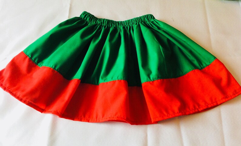 Christmas skirts. PRETTY KIDS SKIRT, Red and green skirt Red skirt Little kids Skirt,Great Gift Idea, Pretty Little Skirt, image 1