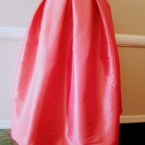 Taffeta Long Maxi skirt. Coral Maxi formal wear skirt. Long skirt, wedding skirt,Ball skirt, graduation skirt, bridesmaid skirt, party skirt