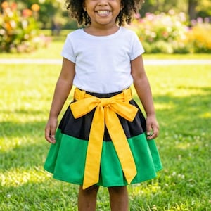 Jamaican Independence Skirt, Two-Tiered Girls' Skirt
