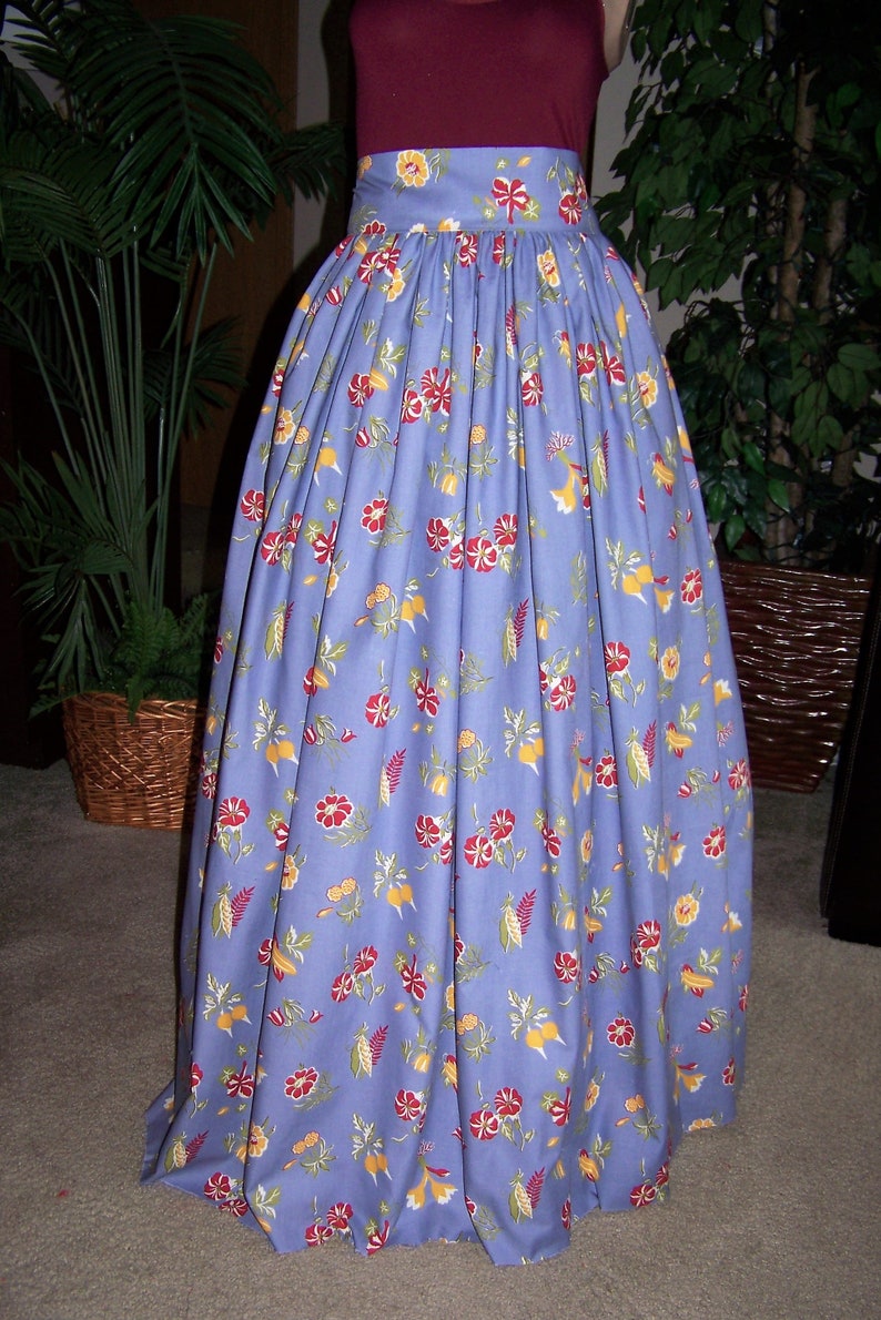 Wedding or Anywhere you want. Great for Parties Formal Wear bridal Shower BEAUTIFUL FLORAL COTTON Maxi Skirt For All Occasions