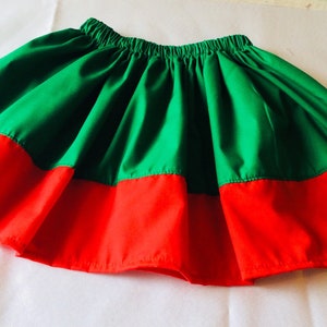 Christmas skirts. PRETTY KIDS SKIRT, Red and green skirt Red skirt Little kids Skirt,Great Gift Idea, Pretty Little Skirt, image 3