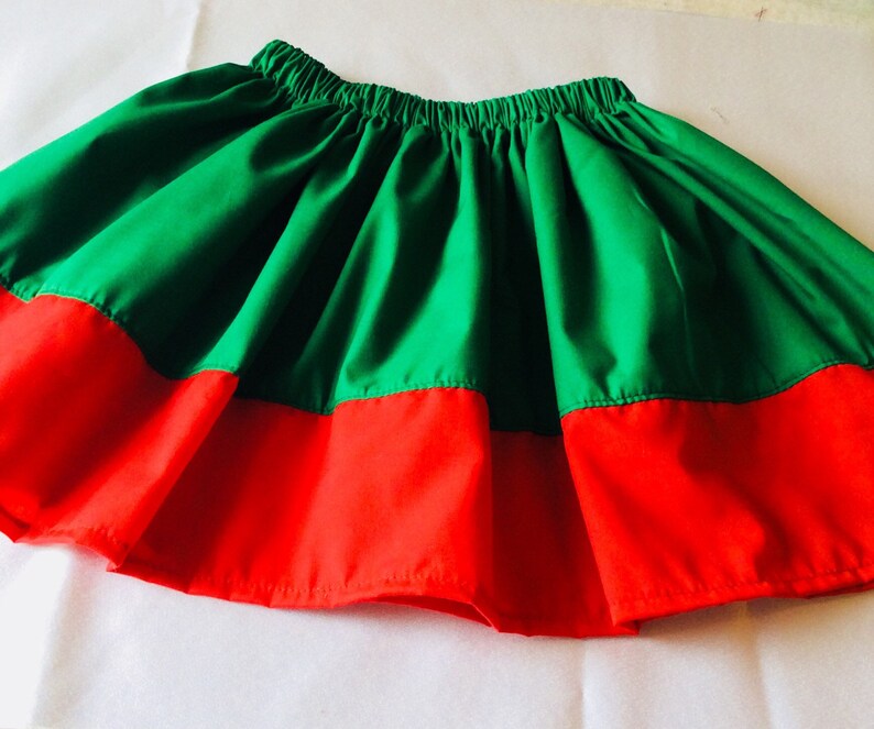 Christmas skirts. PRETTY KIDS SKIRT, Red and green skirt Red skirt Little kids Skirt,Great Gift Idea, Pretty Little Skirt, image 3