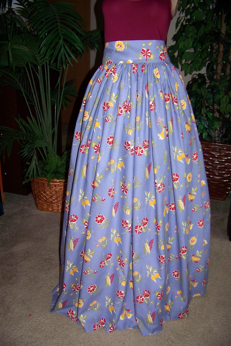 Wedding or Anywhere you want. Great for Parties Formal Wear bridal Shower BEAUTIFUL FLORAL COTTON Maxi Skirt For All Occasions