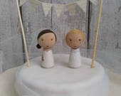 Bride & Bride Cake Topper, Mrs and Mrs Cake Topper, Personalised Cake Topper, Gay Wedding, Civil Partnership, Hers 'n' Hers, Lesbian Wedding