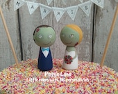 Zombie Wedding, Zombie Couple, Alternative Cake Topper, Zombie Bride, Zombie Groom, Themed Wedding Topper, Zombie Cake Toppers, Peggie Lane